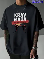 Krav Maga Self-defense System Martial Arts Training T-Shirt 100% Cotton O-Neck Short Sleeve Summer Casual Mens T-shirt