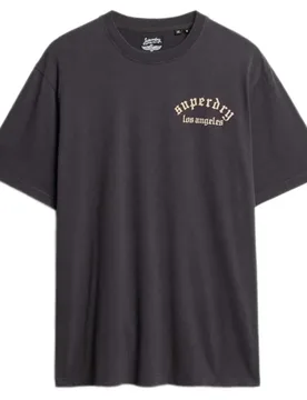 Maglietta A Maniche Corte Neo Trad Tattoo Loose Fit Dark Charcoal S - Superdry - FashionsVida