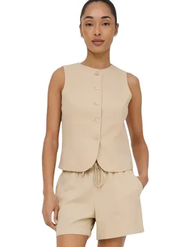 Only Damen Weste Beige 513011