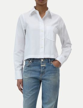 Bluse mit Spitzen-Details Weiß XS