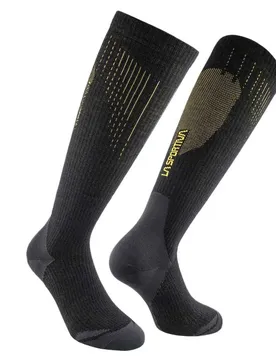 Chaussettes Longues Wool Tech Black / Yellow EU 44-46 Homme