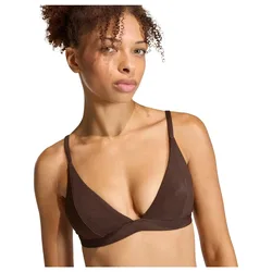 Iconisea Ribbed Padded Triangle Bikini Top Aurora Coffee 42 Women
