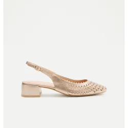 Zapato tacón, destalonado troquelado