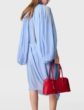 Creponne Draped Silk-chiffon Midi Dress - Stella McCartney - FashionsVida