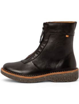 Para mujer. 255812010005_001 Botines de piel N5581 (36), Plano, Cremallera, Casual