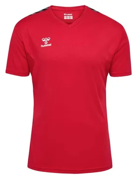 T-shirt à Manches Courtes Authentic Pl True Red XL - Hummel - FashionsVida