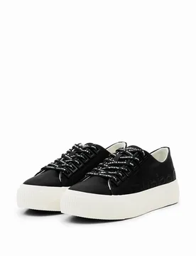 Baskets à plateforme logo BLACK 41 female - Desigual - FashionsVida