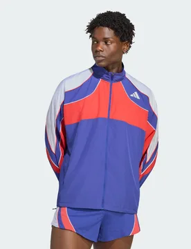 Giacca da running adizero Archive S Dual Indigo / Semi Lucid Red / White - Adidas - FashionsVida