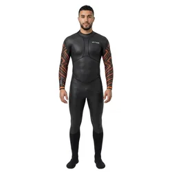 Vitalis Breast Stroke Long Sleeve Neoprene Wetsuit Black 6T Men
