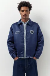 Embroidered Satin Jacket (Size: )