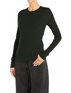 Camiseta de mujer de manga larga y cuello redondo - Replay - FashionsVida