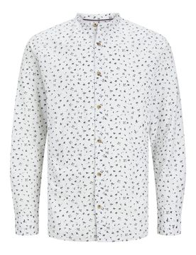 JJLINEN BLEND BAND AOP SHIRT LS male
