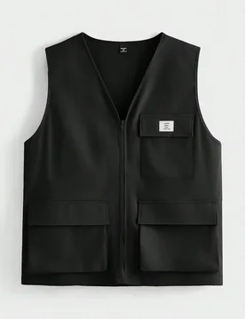 Chaleco utilitario versátil casual para hombre talla grande, vacaciones, regalos del Día del Padre, fútbol - Shein - FashionsVida