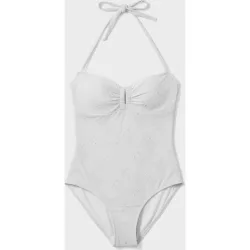 Bañador de mujer escote bandeau con foam extraíble