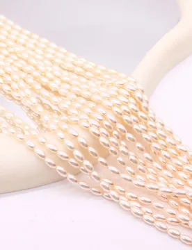 Fashionable Rice-shaped Colorful Glass Imitation Pearls Straight-hole Loose Beads DIY Accessory Materials Delicate Jewelry - Aliexpress - FashionsVida