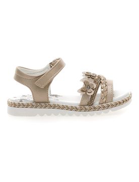 Sandali Platino Con Strappo in Velcro Grazie 15022 27