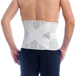 Orthopädischer Rückenstützgürtel weiss grau 2