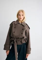 Oversize-Trenchcoat mit weichem Griff Braun XL