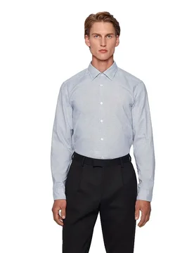 Hugo Chemise à Manches Longues 50435508 Blue XL - BOSS - FashionsVida