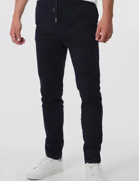 Mens Drawstring Waist Chino Trouser - Larsson & Co - FashionsVida
