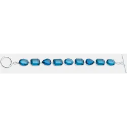 Pulsera Georgette plateada con cristal