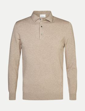 Poloshirt mit One-Piece-Kragen Beige M