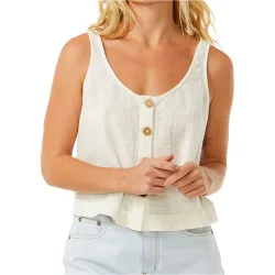 Classic surf camiseta tirantes mujer Beige (XS)