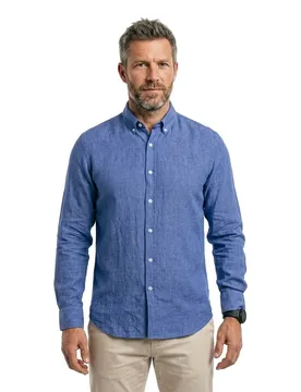 Camicia A Maniche Lunghe Hyeres Monaco Blue XL