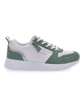 Sneakers Bianche e Verdi con Lacci D44ADO12 36