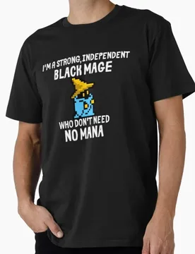 Strong Independent Black Mage Final Fantasy Game Gift T shirt 100% cotton Short Sleeve Graphic Clothes All size tops S-6XL - Aliexpress - FashionsVida