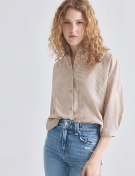 Camisa relaxed con mangas kimono - Boss Orange - FashionsVida