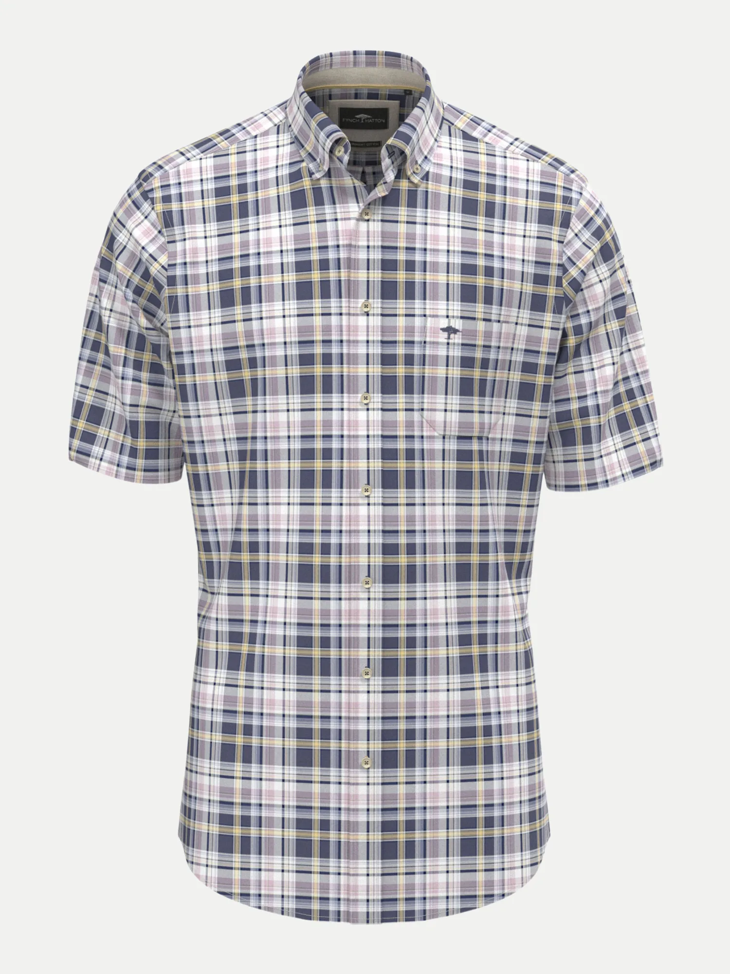 Poplin Check, B.D., 1/2 Mehrfarbig L - Fynch-Hatton - FashionsVida