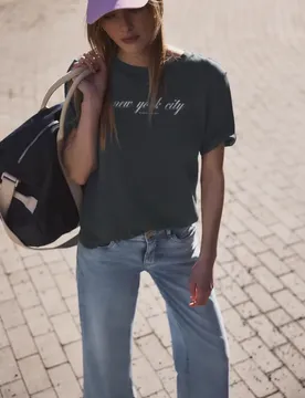 Street One T-Shirt mit Wording female Grau
