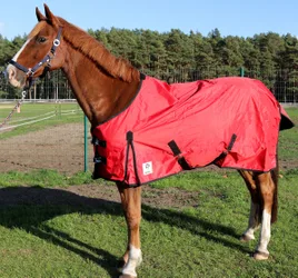 Manski Stall- & Transportdecke ungefüttert - red 115
