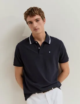 Polo de manga corta en algodón de hombre - Lion of Porches - FashionsVida