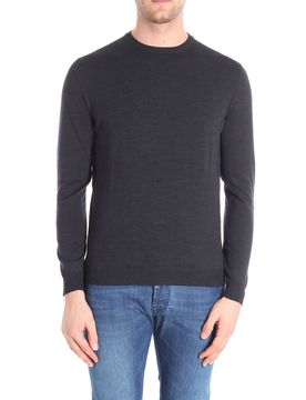 Pullover scuro in lana vergine