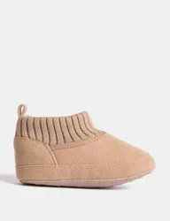Baby Pram Shoes (0-18 Mths) Tan unisex