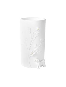 Jarrón 9x17cm PERRO DE PIE Blanco blanco