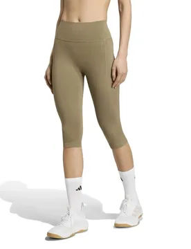 Leggings Optime Workout Contour Capri Khaki Six XL - Adidas - FashionsVida