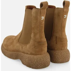 Botines de mujer de serraje estilo chelsea