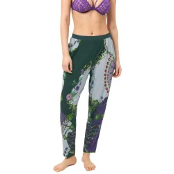 Pantalón pijama jogger tobillero estampado de mujer