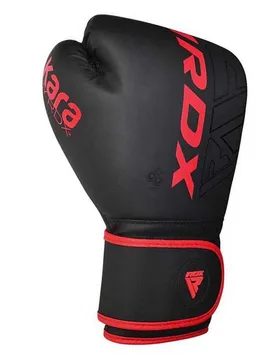 Gants De Boxe En Cuir Synthétique F6 Kara Matte Red 16 oz - RDX Sports - FashionsVida