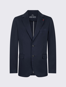 Giacca in raso uomo blu scuro