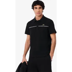 Polo de hombre de corte regular con ribete de logotipo de manga corta