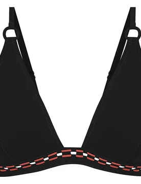 Top de bikini de la colección pasarela de tirantes regulables y estampado liso - Dolores Cortés - FashionsVida