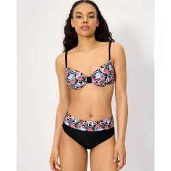 Bikinis completos reductor de pecho estampado tropical en copas c y d