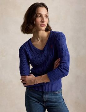 Para mujer. 211971870510 Jersey de algodón en punto de ochos (XXS), Casual, Manga larga