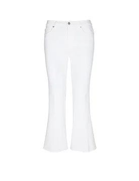 Jeans Flared Fit 7/8 DOJO creme 28 damen - 7 for all mankind - FashionsVida