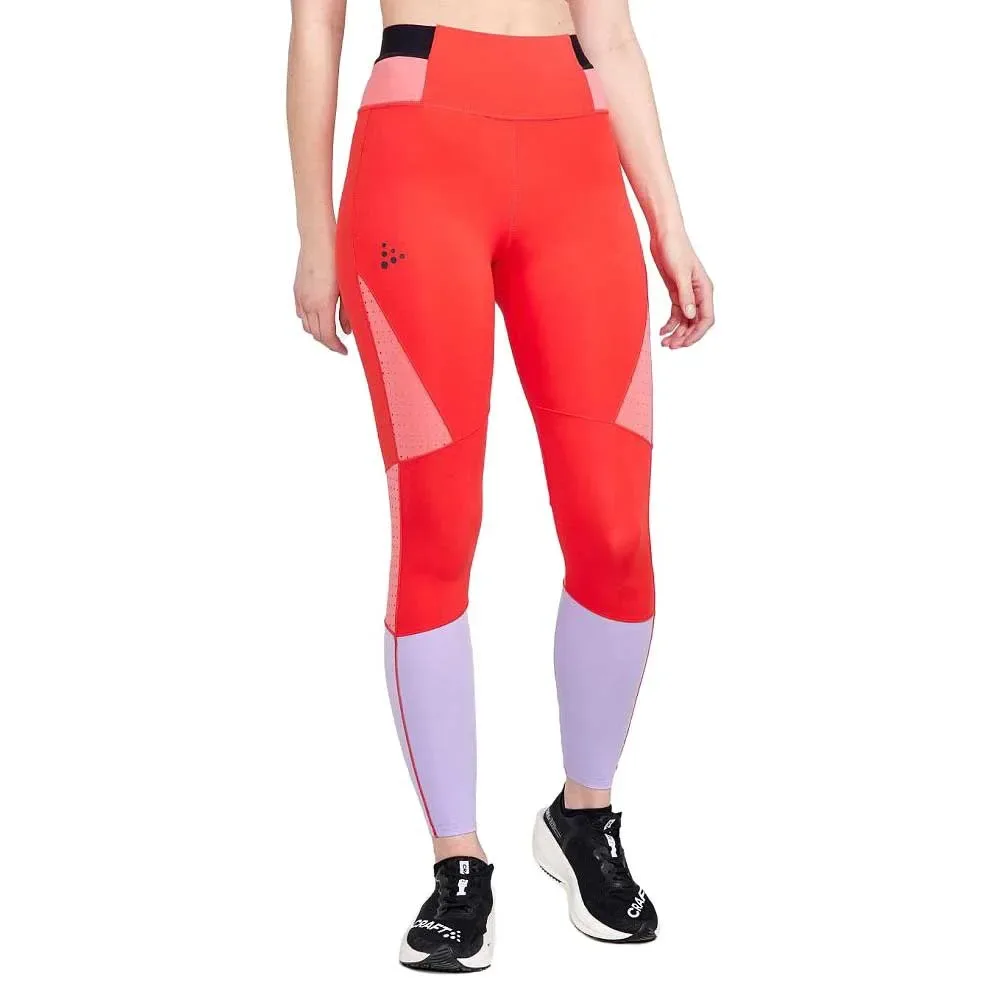 Leggings Pro Hit Blocked Reddish / Lavender M - Craft - FashionsVida