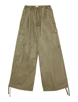 Pantalone paracargo unisex heavy popeline - dyed sage